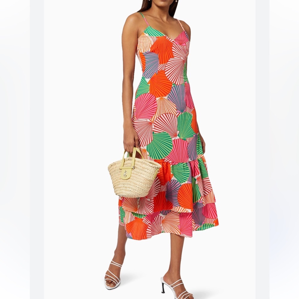 Never Full Dressed Summer Shell Frida Midi Dress Pink Size 6